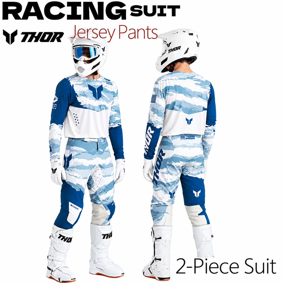 THOR BLUE AND WHITE | MX JERSEY SET (PRE ORDERS)