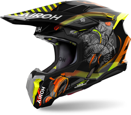 AIROH TWIST 3 TOXIC GLOSS M | MX HELMET