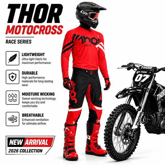 THOR RED AND BLACK | MX JERSEY SET (PRE ORDERS)