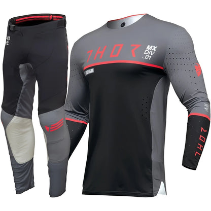 THOR PRIME ACE JERSEY CHARCOAL BLACK RED | MX JERSEY SET (PRE ORDERS)