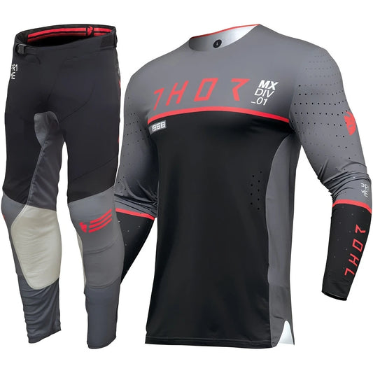 THOR PRIME ACE JERSEY CHARCOAL BLACK RED | MX JERSEY SET (PRE ORDERS)