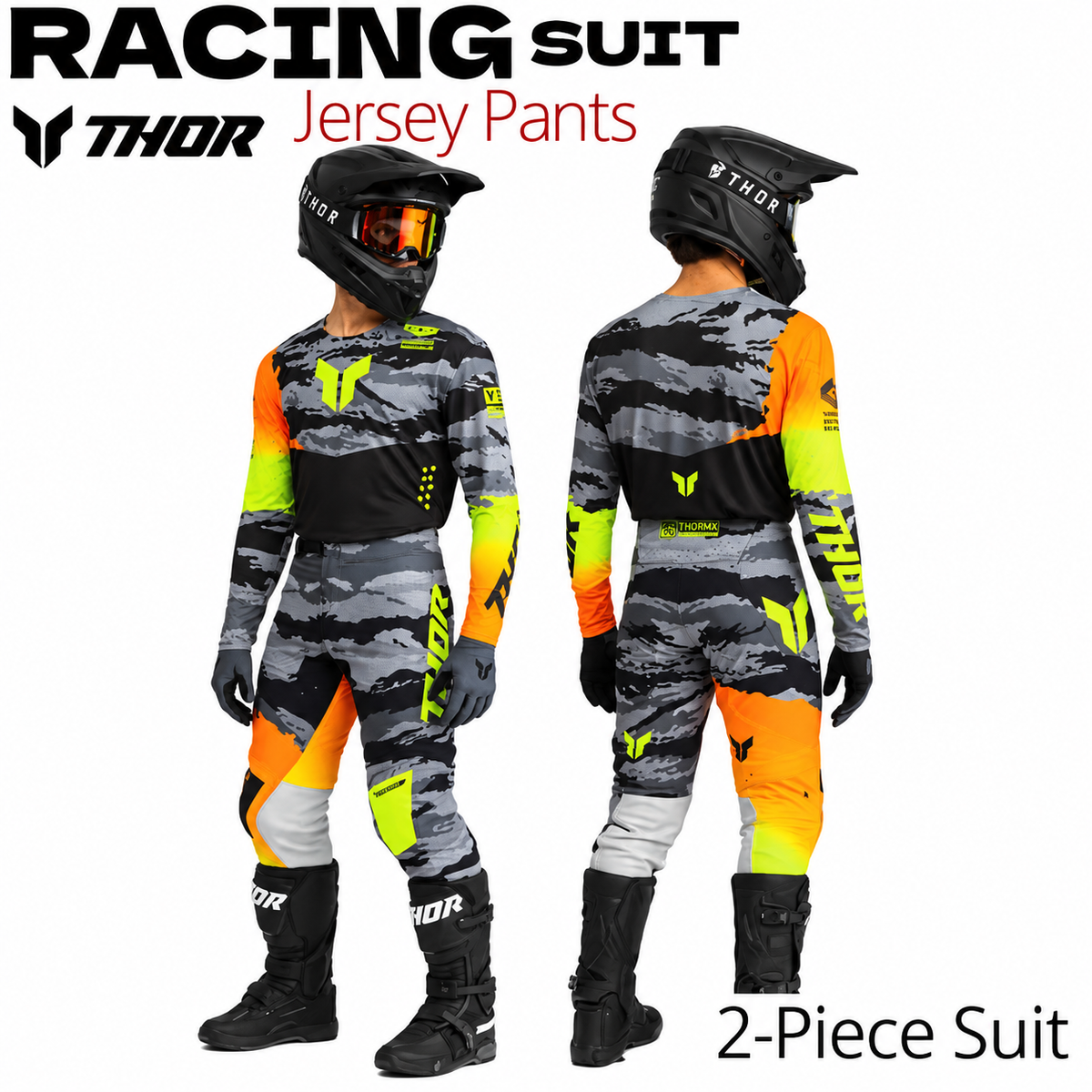 THOR GREY AND BLACK | MX JERSEY SET (PRE ORDERS)