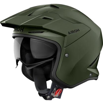 AIROH KOMBAKT TRIALS HELMET - MILITARY MATT GREEN