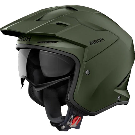 AIROH KOMBAKT TRIALS HELMET - MILITARY MATT GREEN