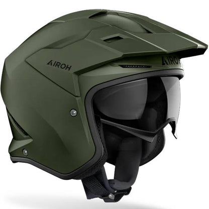 AIROH KOMBAKT TRIALS HELMET - MILITARY MATT GREEN