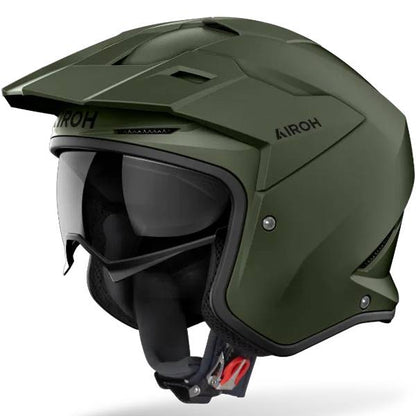 AIROH KOMBAKT TRIALS HELMET - MILITARY MATT GREEN