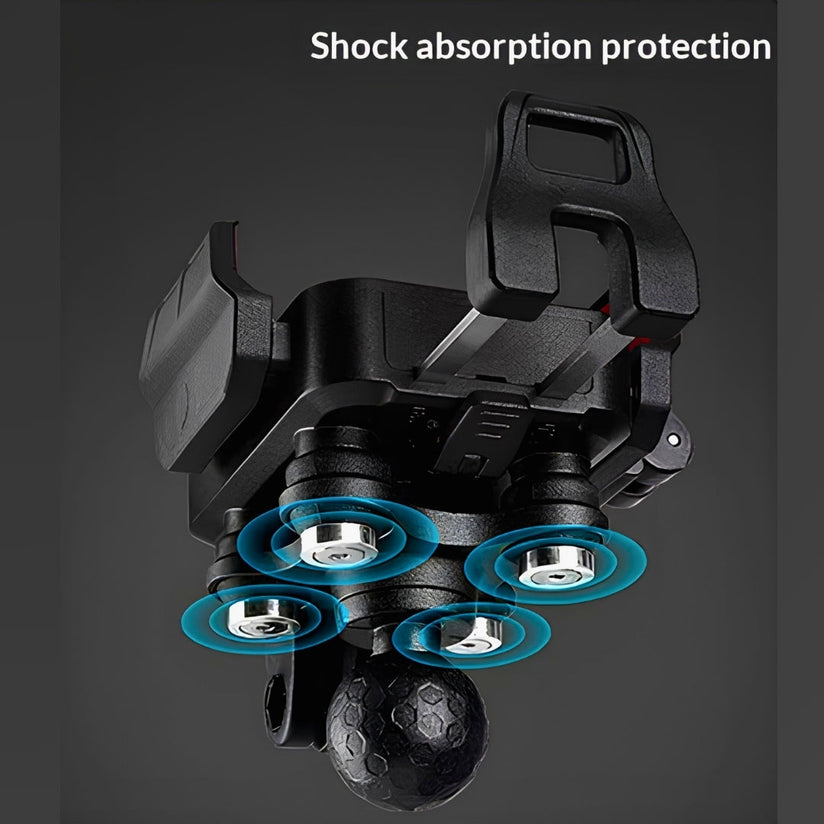 LGP - 1314 MOTORCYCLE MOBILE HOLDER WITH VIBRATION DAMPER & QUICK RELEASE SECURE ADJUST