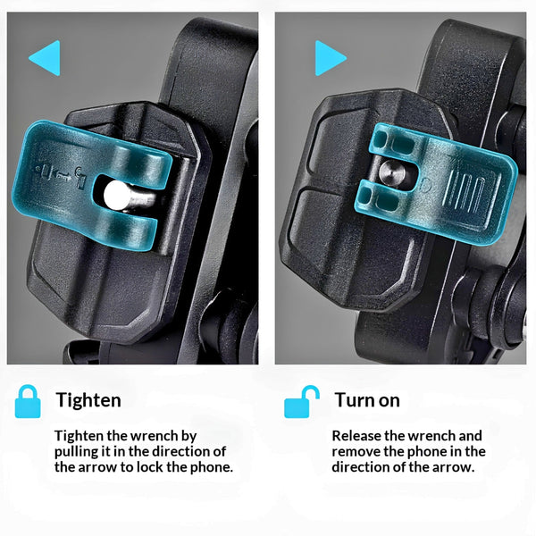 LGP - 1314 MOTORCYCLE MOBILE HOLDER WITH VIBRATION DAMPER & QUICK RELEASE SECURE ADJUST