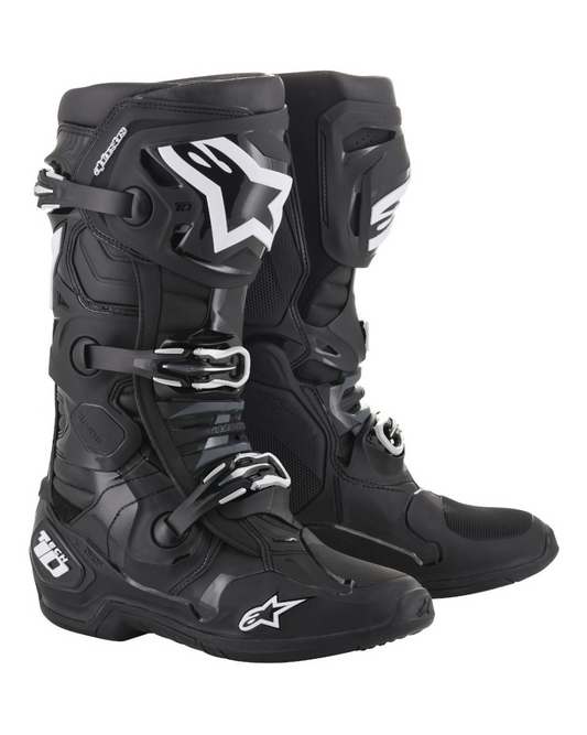 ALPINESTARS TECH 10 BOOTS BLACK/WHITE US 9 | MX BOOTS