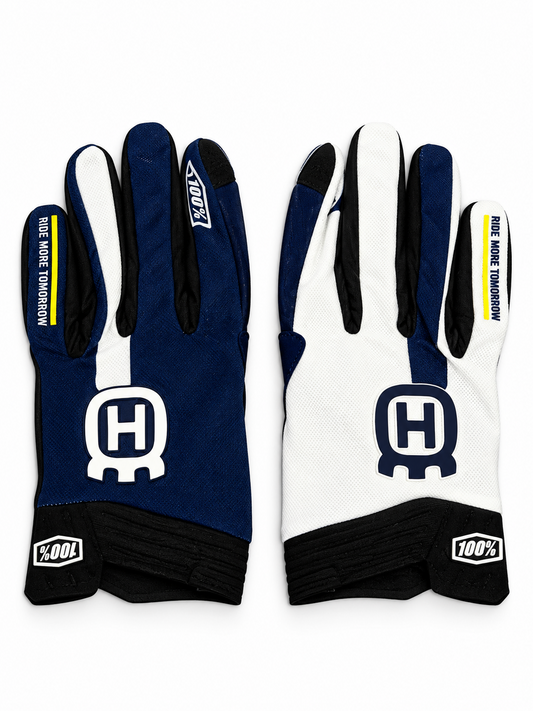 HUSQVARNA BLUE AND WHITE MULTICOLOUR | MX GLOVES