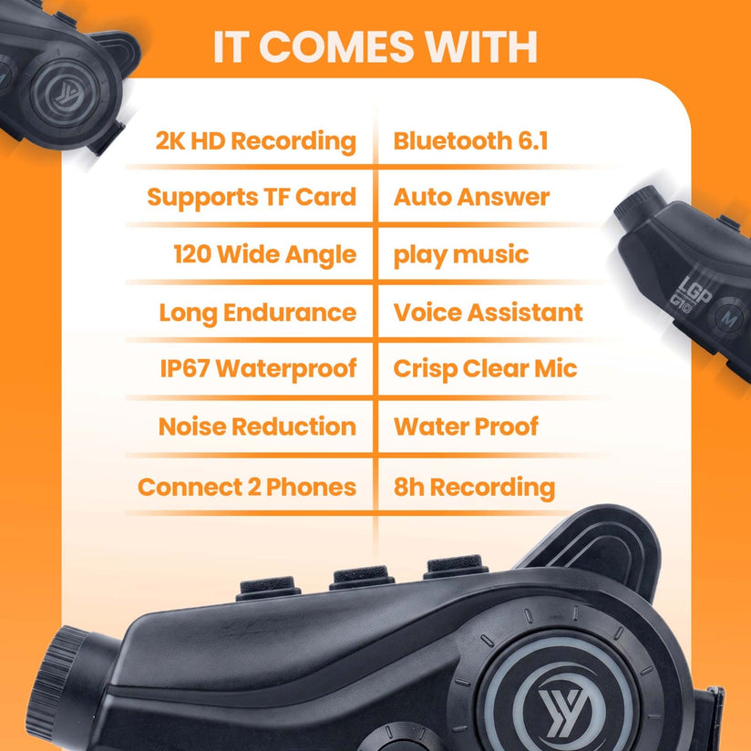 LGP G10 BLUETOOTH CAMERA HELMET HEADSET  2K ACTION CAMERA