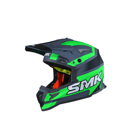 SMK ALLTERRA X-THROTTLE-GREEN GREY MATTE L | MX HELMET