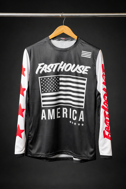 FASTHOUSE BLACK AMERICAN FLAG | MX JERSEY