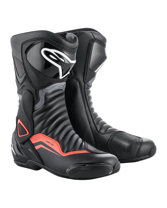 ALPINESTARS SMX-6 V2 BLACK / GREY / WHITE /RED FLUO US 9.5 | STREET BOOTS
