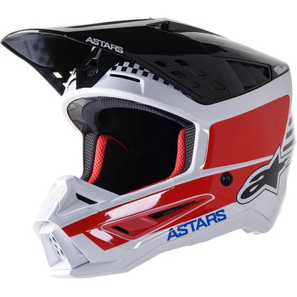 ALPINESTARS SM5 SPEED WHITE DARK BLUE RED GLOSS M | MX HELMET