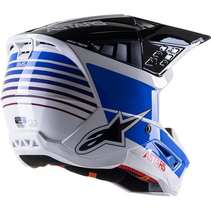 ALPINESTARS SM5 SPEED WHITE DARK BLUE RED GLOSS M | MX HELMET