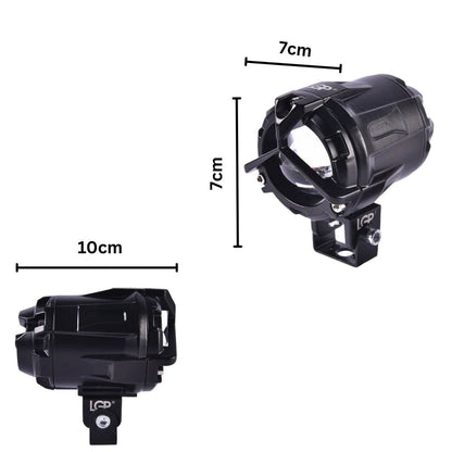 LGP- DK350 LED FOG LAMP FOR BIKE PAIR, 7000LM 60W, WIRELESS SWITCH & WIRING KIT WITH MOUNTING CLAMPS, IP67,