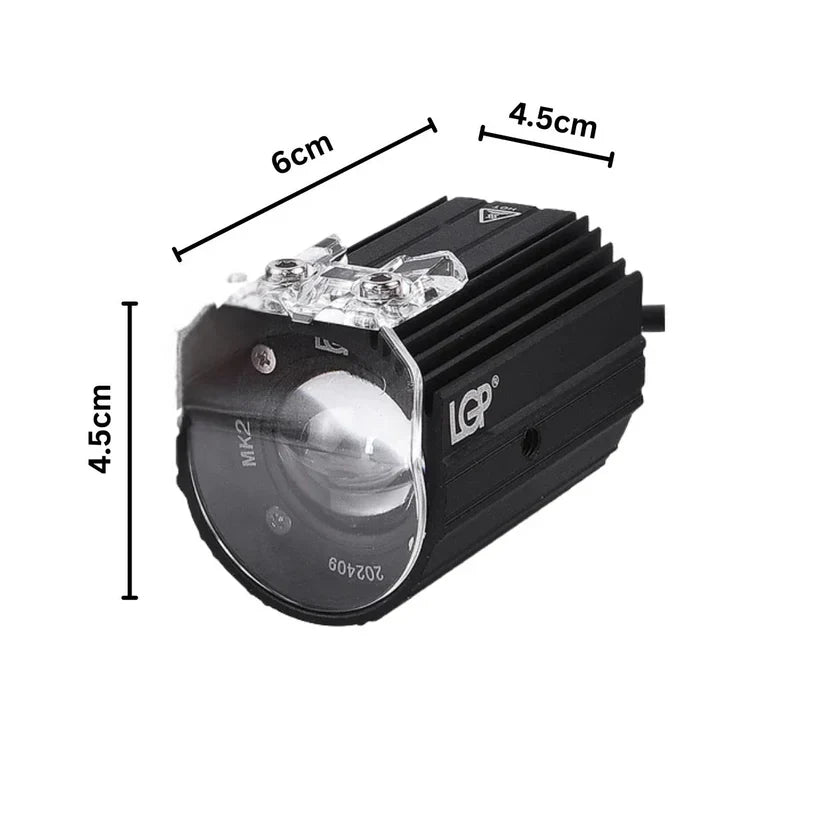 LGP- MK02 LED Spotlight for Bike Pair, 60W 7000LM, Dual Color Temperature 3000K-6000K, IP67 Waterproof, 12V-30V