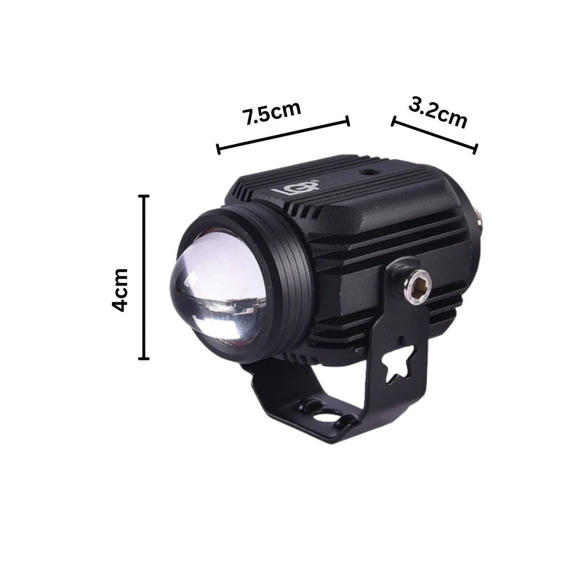 LGP- DK16 LED FOG LAMP FOR BIKE PAIR, WIRELESS HARNESS SWITCH & MOUNTING CLAMPS INCLUDED, 45W, IP67, 12V-30V