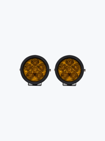 HJG 6 LED CAP ROUND PAIR WITH WIRE HARNESS | AUXILIARY LIGHT