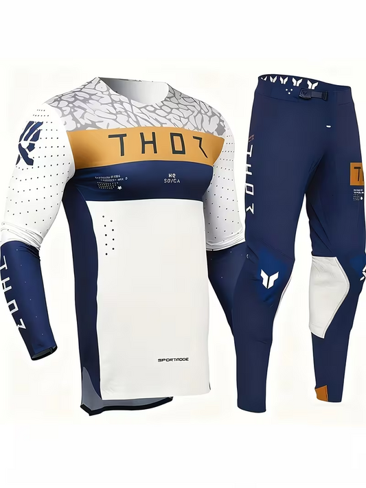 THOR WHITE AND BLUE | MX JERSEY SET (PRE ORDERS)