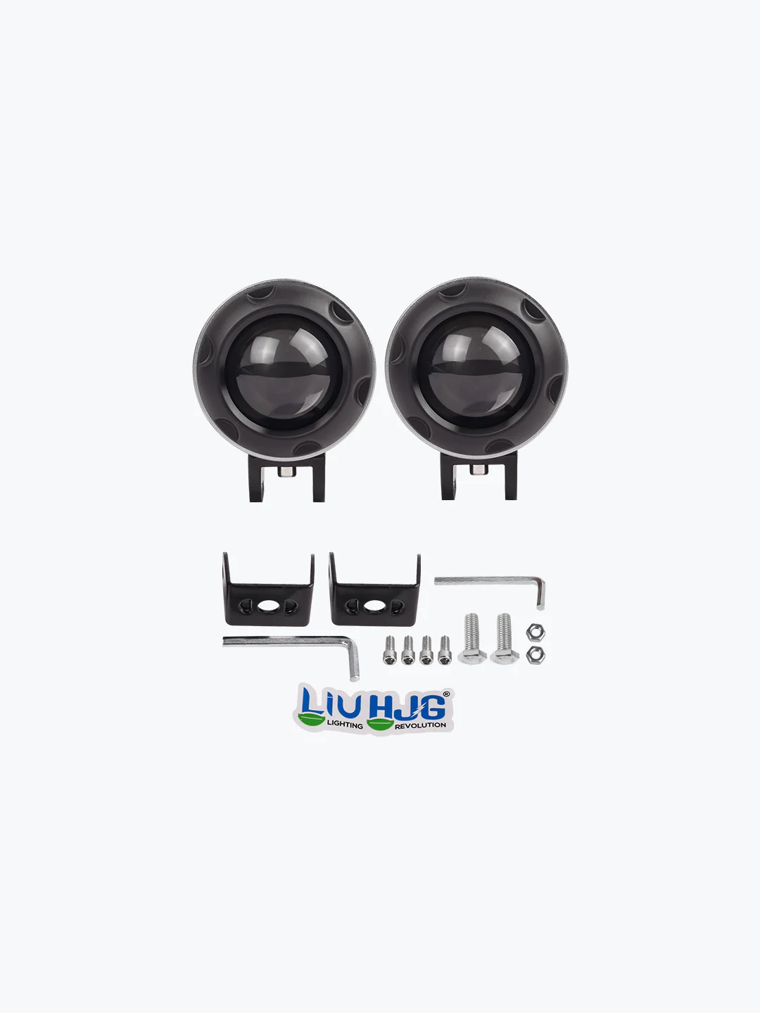 HJG SINGLE LED GREY ROUND LENSE PAIR 40W | AUXILIARY LIGHT
