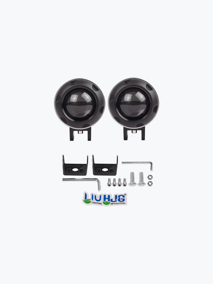HJG SINGLE LED GREY ROUND LENSE PAIR 40W | AUXILIARY LIGHT
