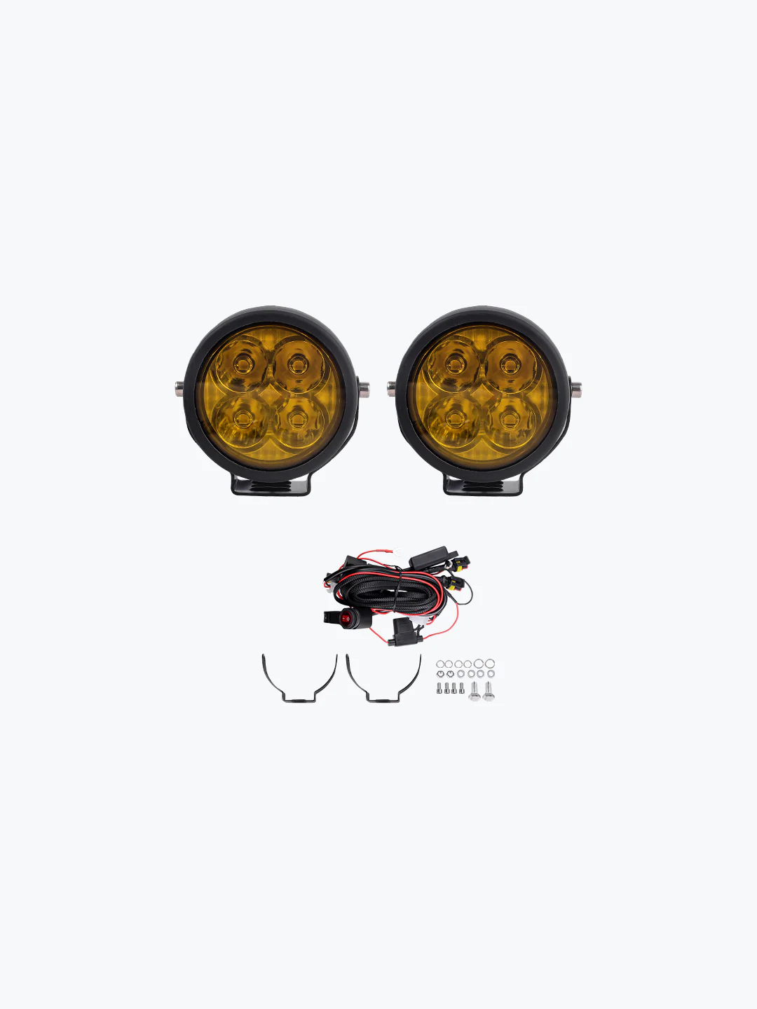 HJG 4 LED CAP ROUND PAIR | AUXILIARY LIGHT