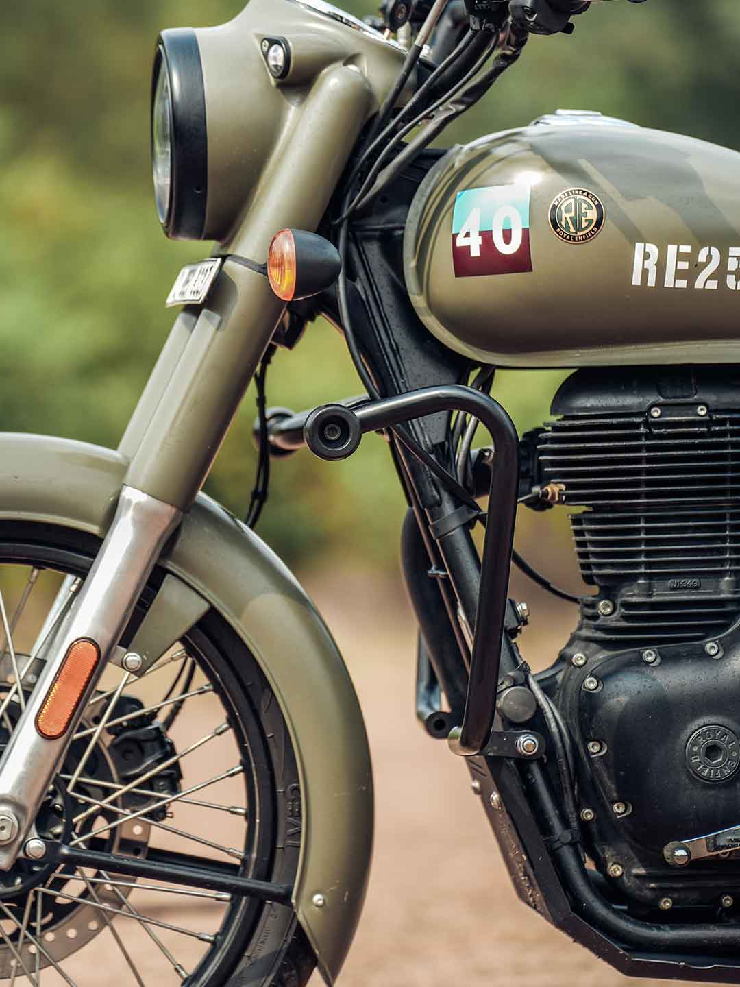 JB RACING CRASHGUARD WITH MAT SLIDER | CLASSIC 350 REBORN