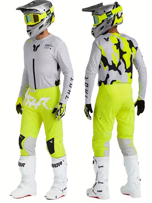 THOR GREEN AND WHITE | MX JERSEY SET (PRE ORDERS)