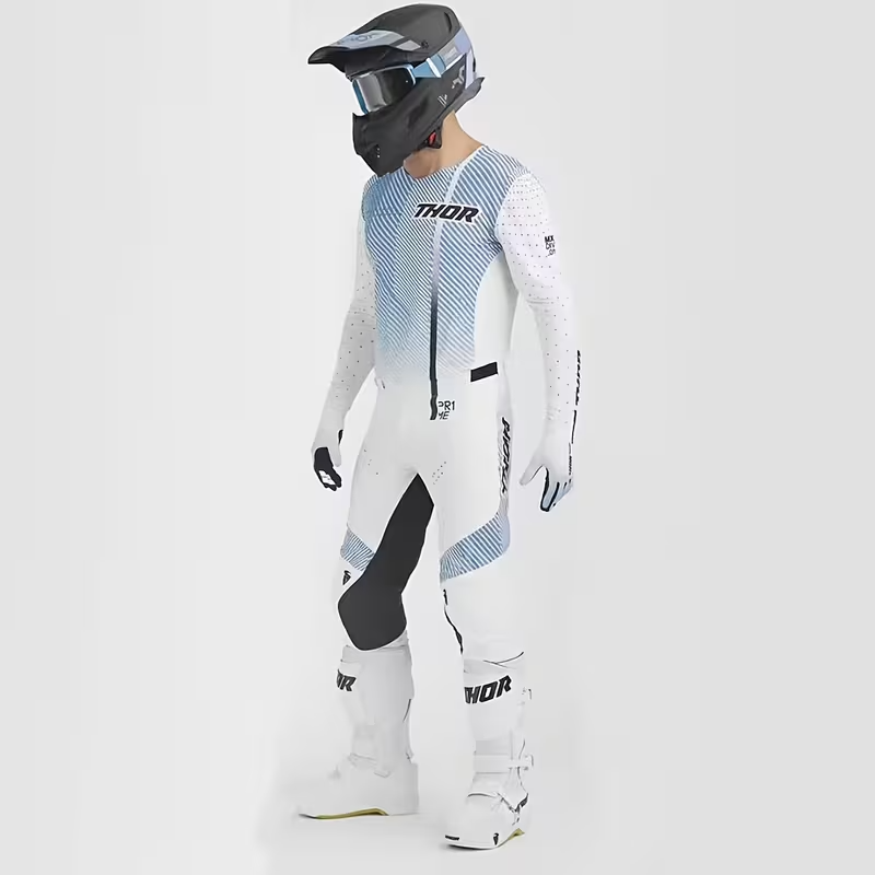 THOR BLUE STRIPED WHITE | MX JERSEY SET (PRE ORDERS)