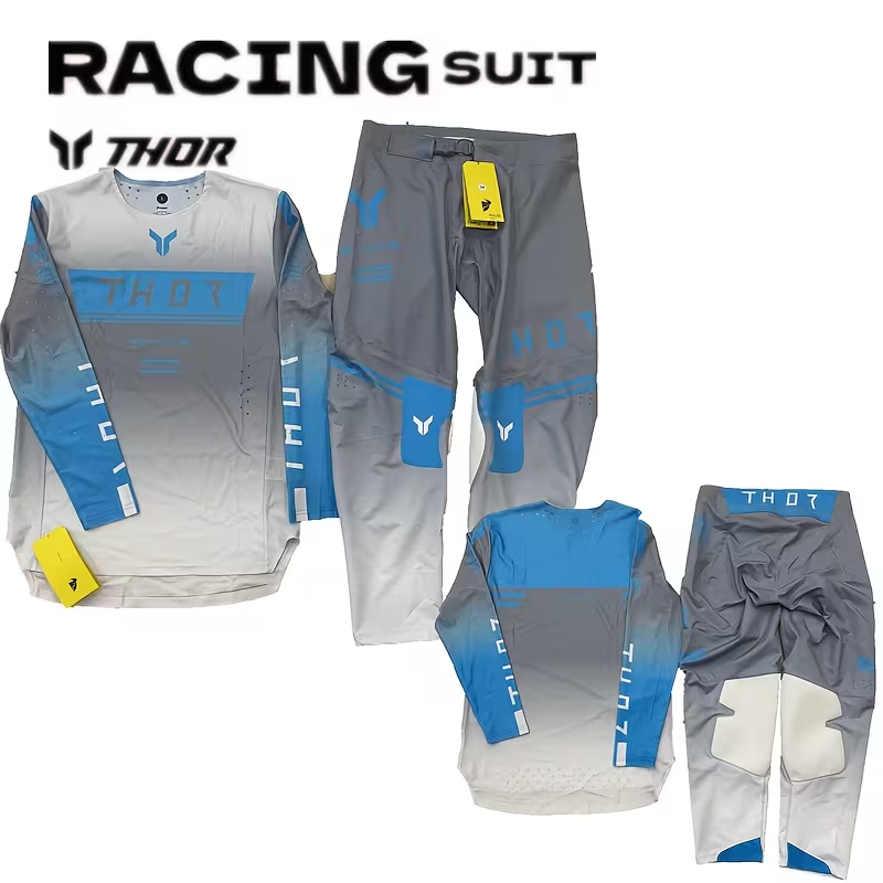 THOR GREY AND BLUE | MX JERSEY SET (PRE ORDERS)