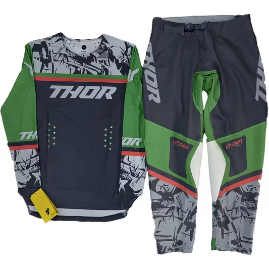 THOR GREEN AND GREY | MX JERSEY SET (PRE ORDERS)