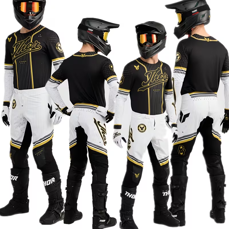 THOR WHITE AND BLACK GOLDEN WRITING | MX JERSEY SET (PRE ORDERS)