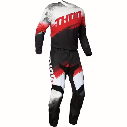 THOR BLACK, RED AND WHITE | MX JERSEY SET (PRE ORDERS)