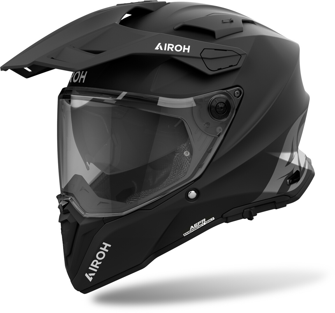 AIROH DUAL MOTORCYCLE HELMET COMMANDER 2 MATT BLACK M/L | ADVENTURE HELMET