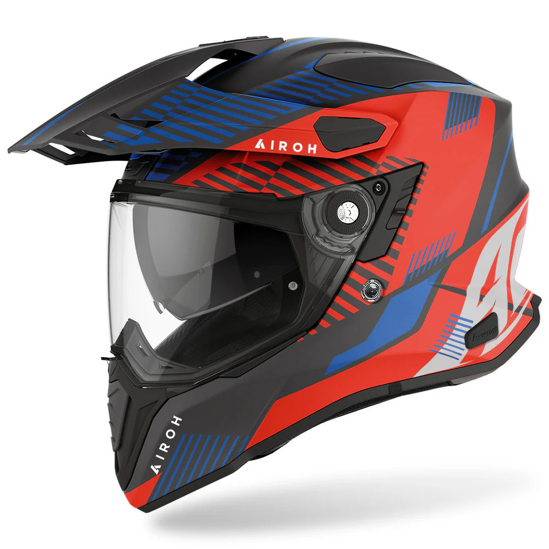 AIROH COMMANDER BOOST BLUE RED MATT XL | ADVENTURE HELMET