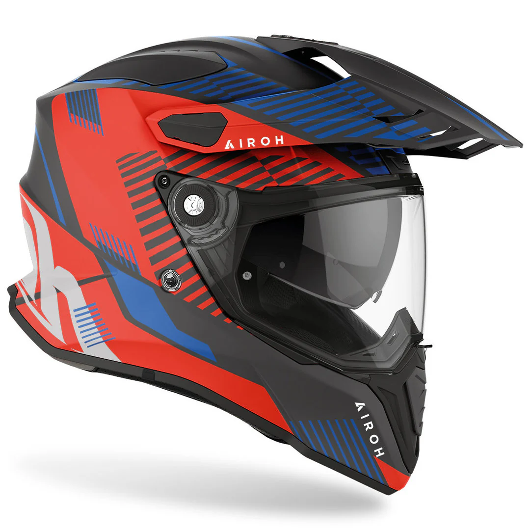 AIROH COMMANDER BOOST BLUE RED MATT XL | ADVENTURE HELMET