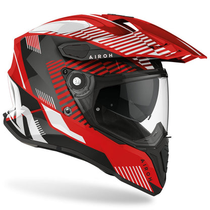 AIROH COMMANDER BOOST RED BLACK WHITE XL | ADVENTURE HELMET