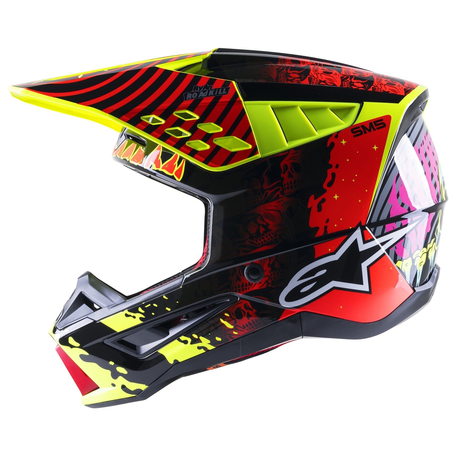 ALPINESTARS SM5 SOLAR FLARE BLACK/RED/YELLOW M | MX HELMET