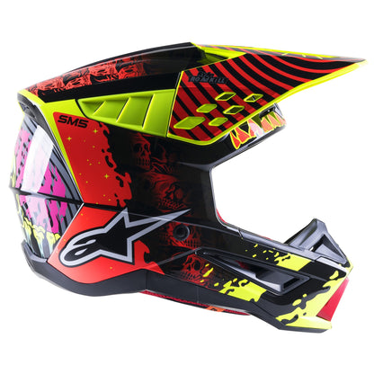 ALPINESTARS SM5 SOLAR FLARE BLACK/RED/YELLOW M | MX HELMET