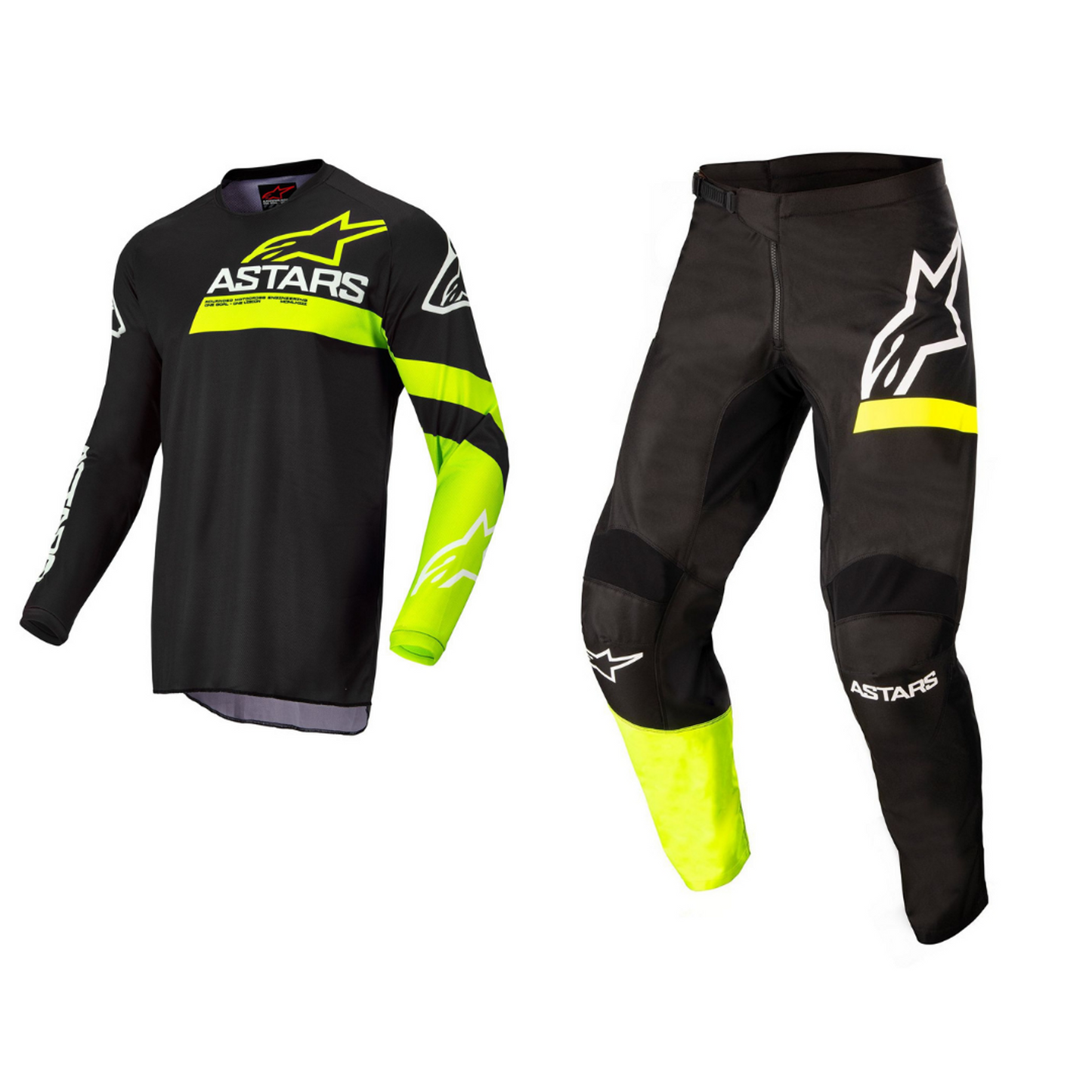 ALPINESTARS FLUID CHASER BLACK/YELLOW FLUO 30/S | JERSEY SET