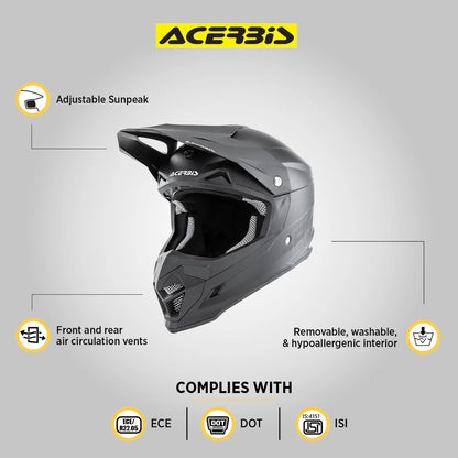 ACERBIS PROFILE 4 MATT BLACK |  MX HELMET