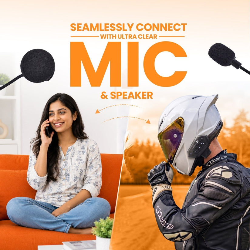 LGP- BLUETOOTH BT-12 WIRELESS MOTORCYCLE HELMET HEADSET WITH MIC, WATERPROOF EXTERNAL FITMENT, BL