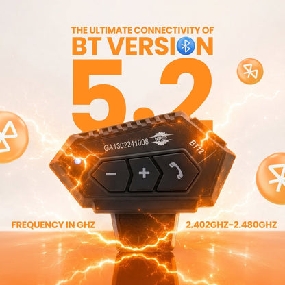 LGP- BLUETOOTH BT-12 WIRELESS MOTORCYCLE HELMET HEADSET WITH MIC, WATERPROOF EXTERNAL FITMENT, BL