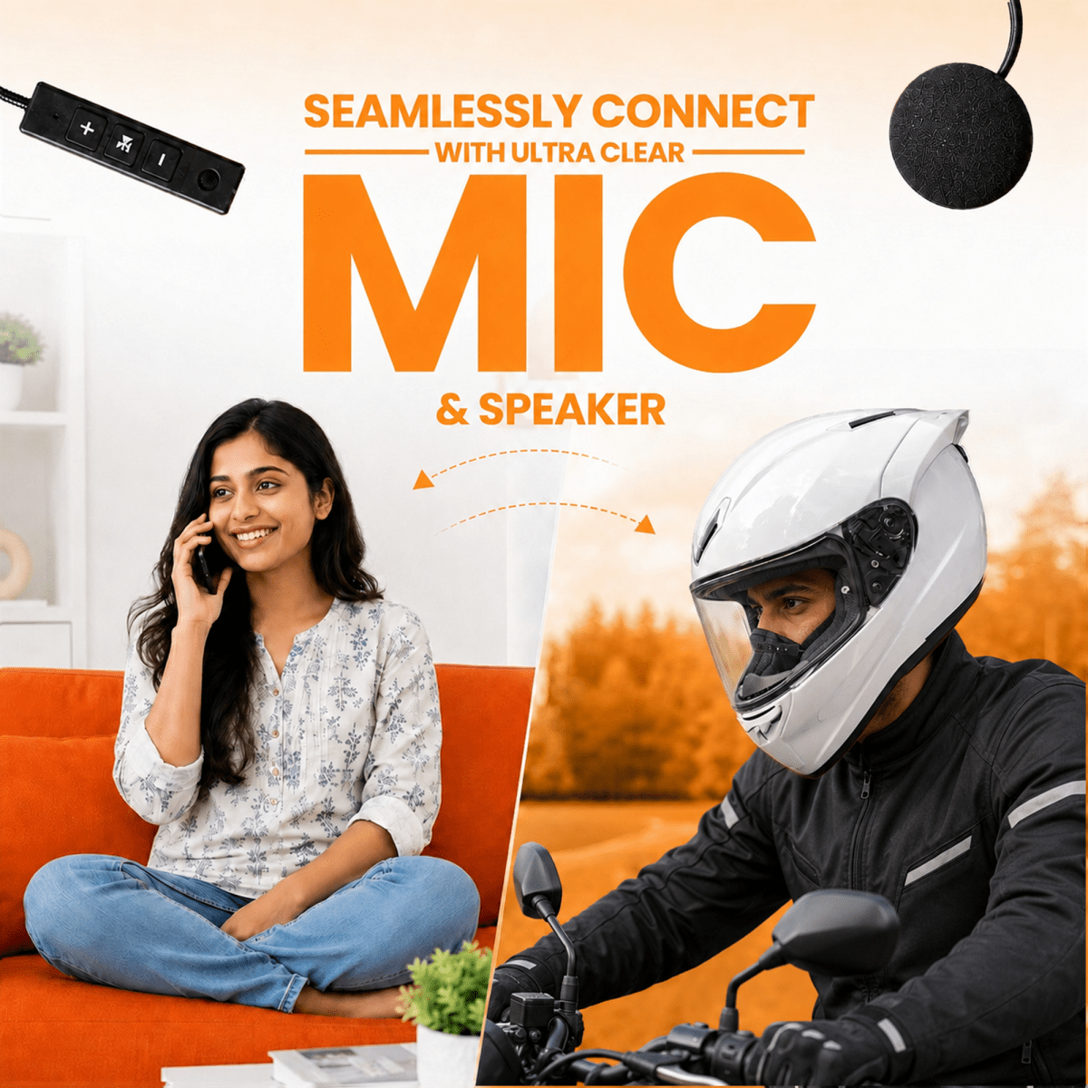 LGP- BLUETOOTH BT-8 WIRELESS HELMET HEADSET WITH MIC FOR CALLING, MUSIC & NAVIGATION, BLUETOOTH 5.2, 10H PLAY