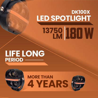 LGP DK100X 180W GENERAL PURPOSE EXTERNAL SPOTLIGHT FOR BIKES & CARS  IP67 WATERPROOF AUXILIARY F