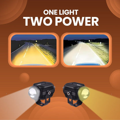 LGP- DK16 LED FOG LAMP FOR BIKE PAIR, WIRELESS HARNESS SWITCH & MOUNTING CLAMPS INCLUDED, 45W, IP67, 12V-30V