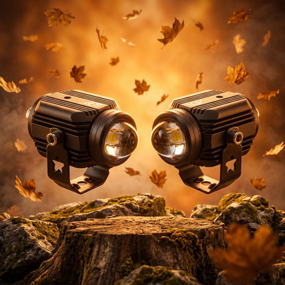 LGP- DK16 LED FOG LAMP FOR BIKE PAIR, WIRELESS HARNESS SWITCH & MOUNTING CLAMPS INCLUDED, 45W, IP67, 12V-30V