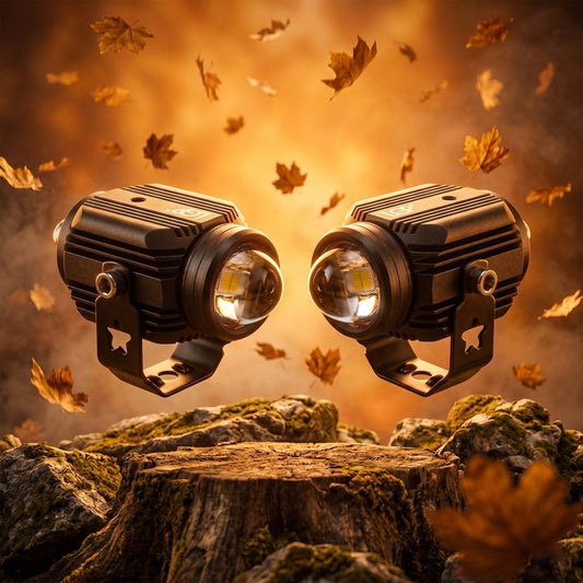 LGP- DK16 LED FOG LAMP FOR BIKE PAIR, WIRELESS HARNESS SWITCH & MOUNTING CLAMPS INCLUDED, 45W, IP67, 12V-30V